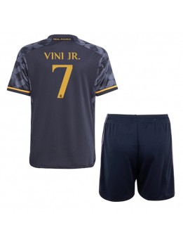 Real Madrid Vinicius Junior #7 Dječji Gostujuci Dres kompleti 2023-24 Kratak Rukavima (+ kratke hlače)